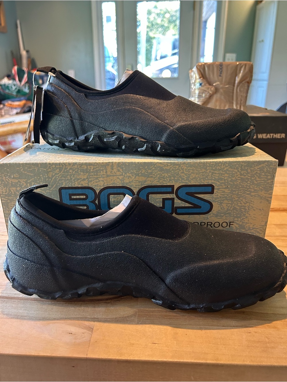 Bogs Men’s Black Slip-On Waterproof Loafers